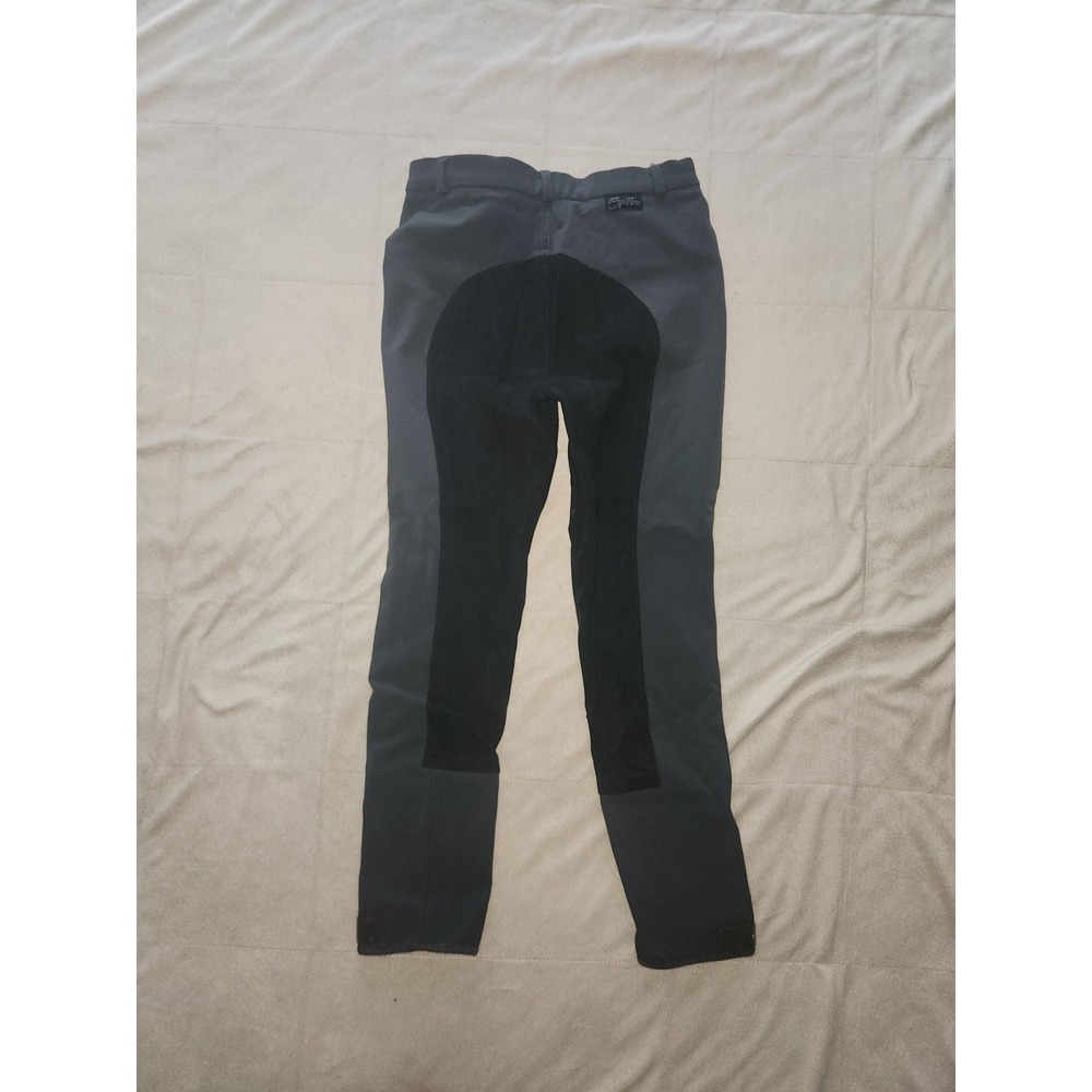 Equilibre grey and black equestrian breeches. Youth size 12 (152). Riding pants